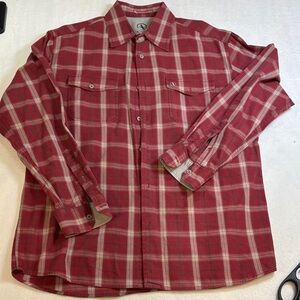 Aigle Burgundy Plaid Button Down Shirt